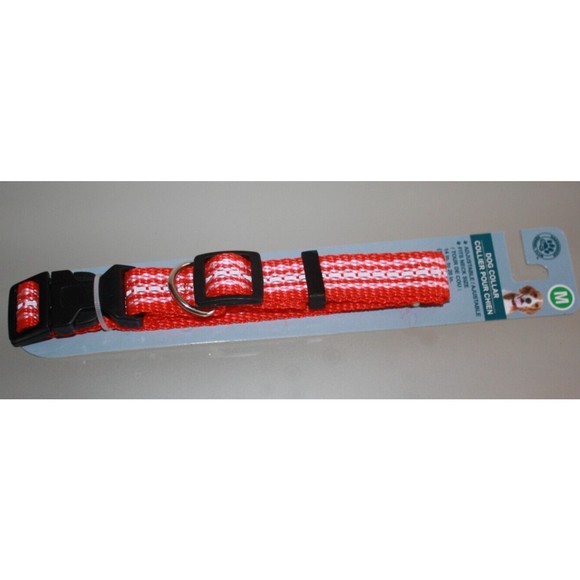 3/$15 Adjustable Red Dog Collar Fits 14-20 In Necks Med By Greenbrier NIP - Picture 1 of 3